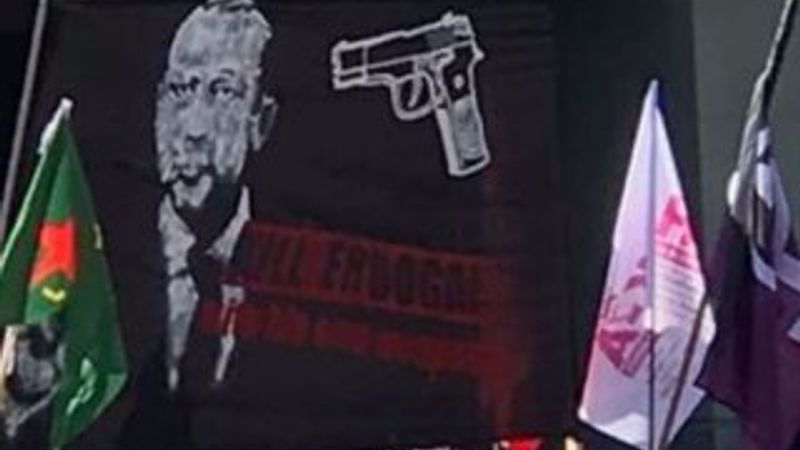 İsviçre'den Erdoğan pankartına kınama