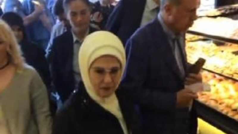 Erdoğan oyunu kullandıktan sonra alışveriş yaptı