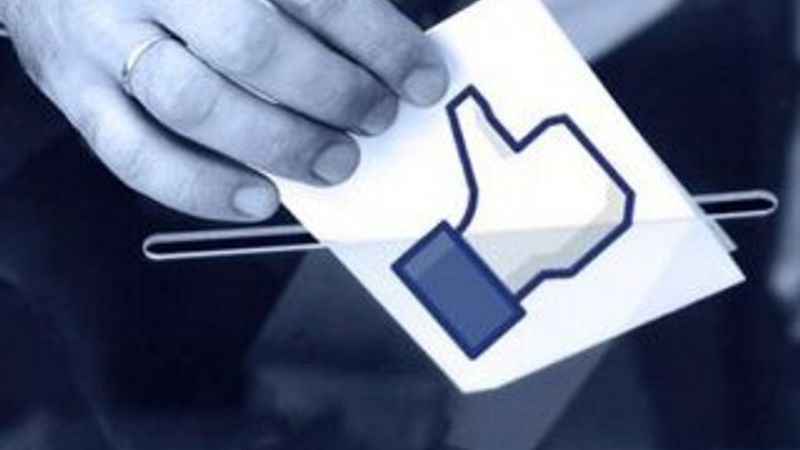 Facebook'ta 'oy veriyorum' butonu