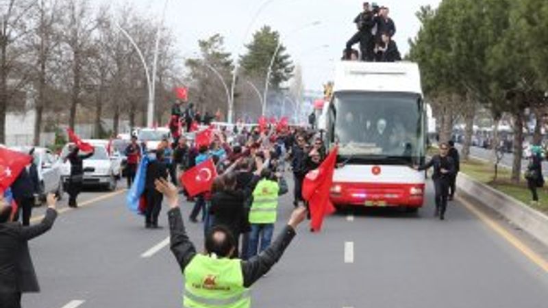 Ankara'da Cumhurbaşkanı'na coşkulu karşılama