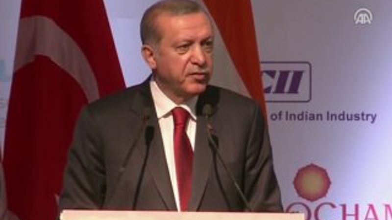 Cumhurbaşkanı Hindistan'da iş adamlarına konuştu