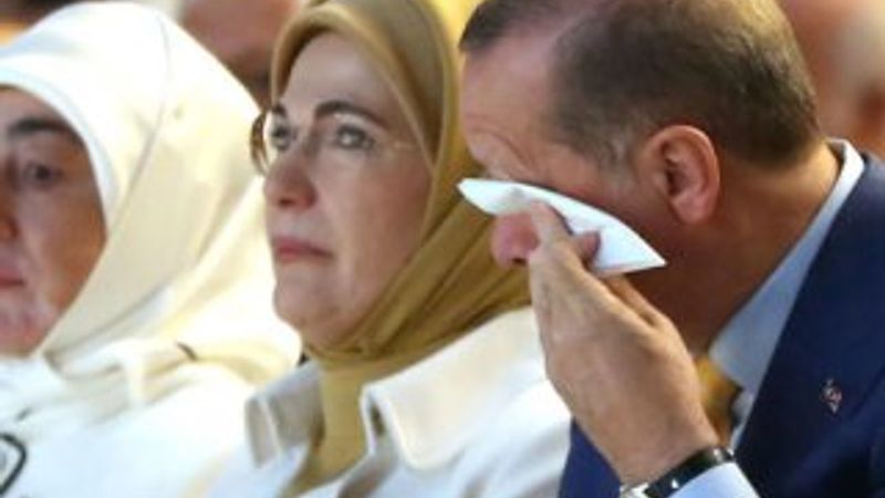 Erdoğan gözyaşlarına boğuldu