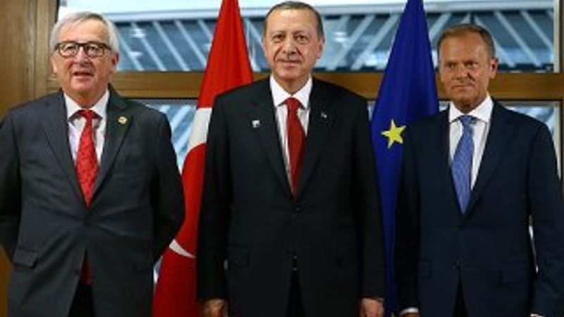 Erdoğan, Juncker ve Tusk ile bir araya geldi