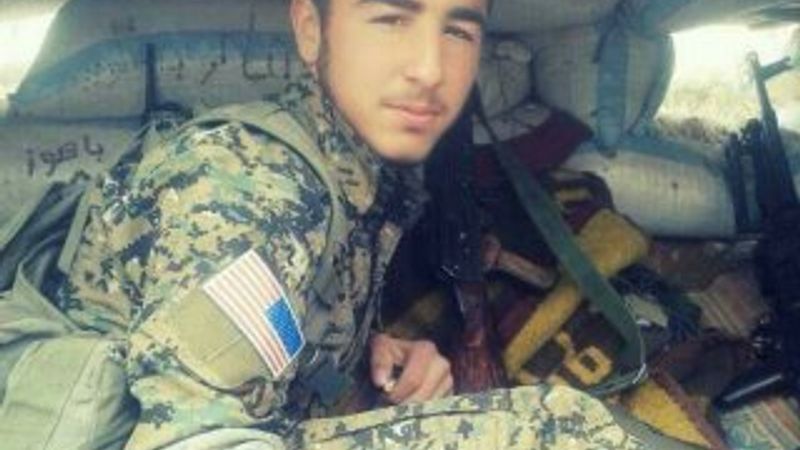 PKK'lı teröristin kolunda Amerikan bayrağı