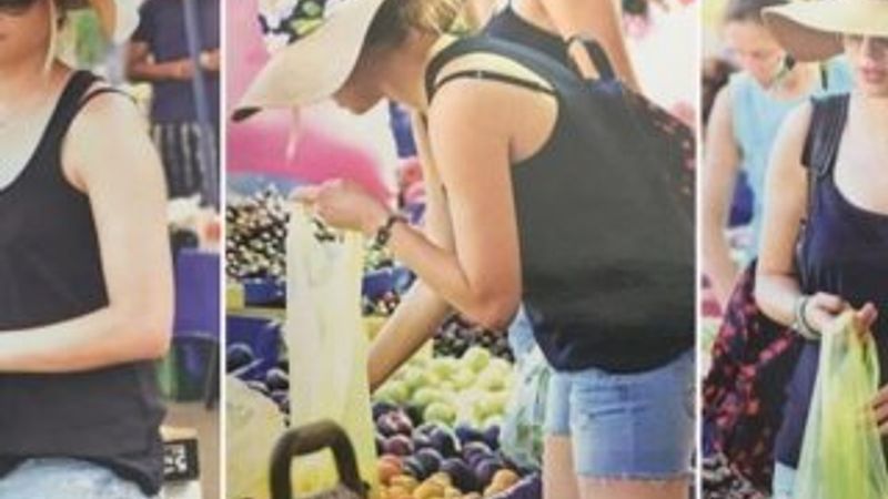 Pınar Sabancı halk pazarında