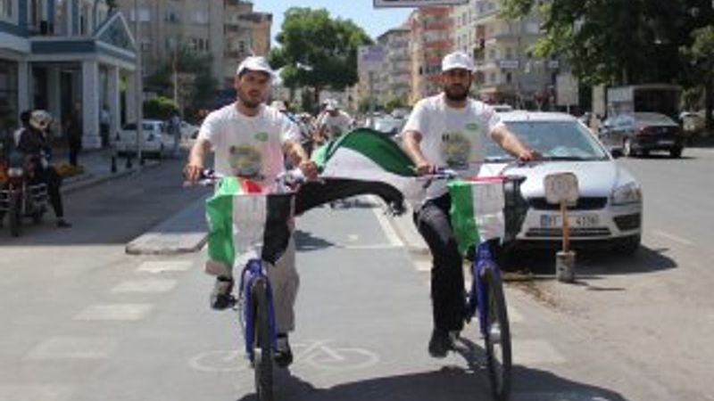 Mescid-i Aksa için pedal çevirdiler