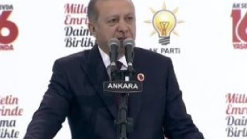 Erdoğan AK Parti 16. yıldönümünde konuştu