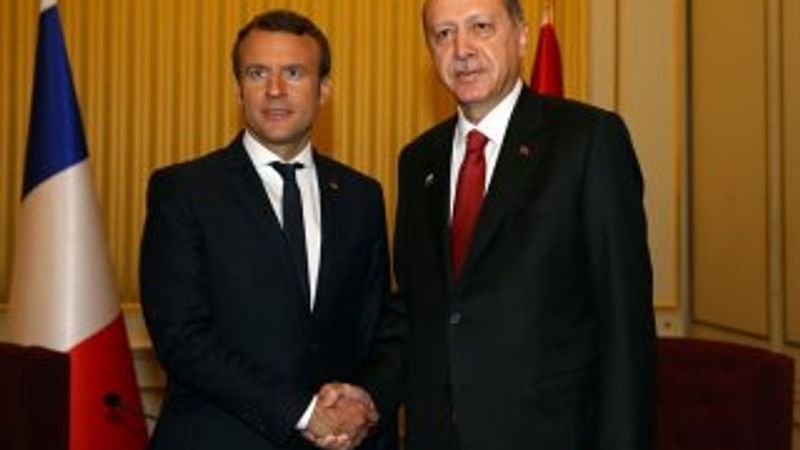 Cumhurbaşkanı Erdoğan, Macron'la görüştü