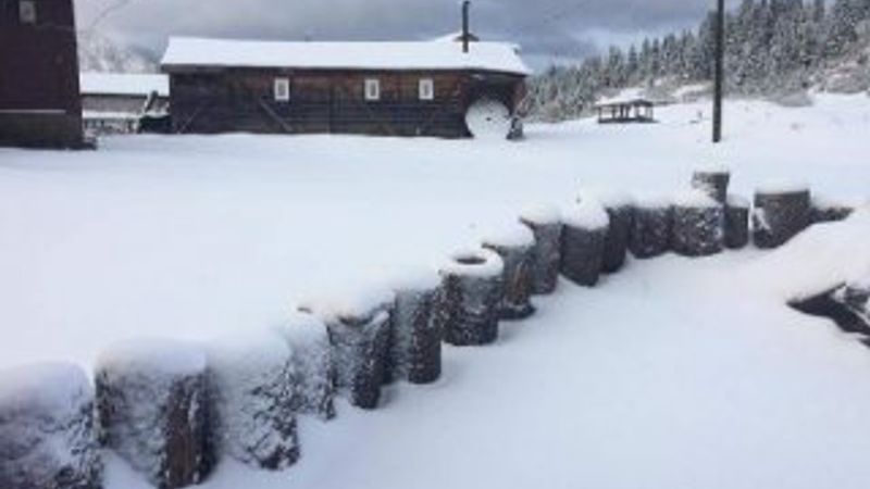 Doğu Karadeniz'in yüksek kesimleri kara büründü