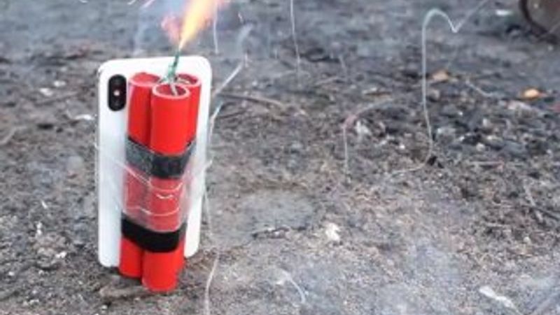 iPhone X dinamit testi