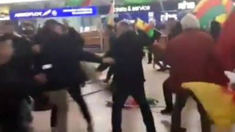 Almanya'da Türk vatandaşlarından PKK yandaşlarına dayak