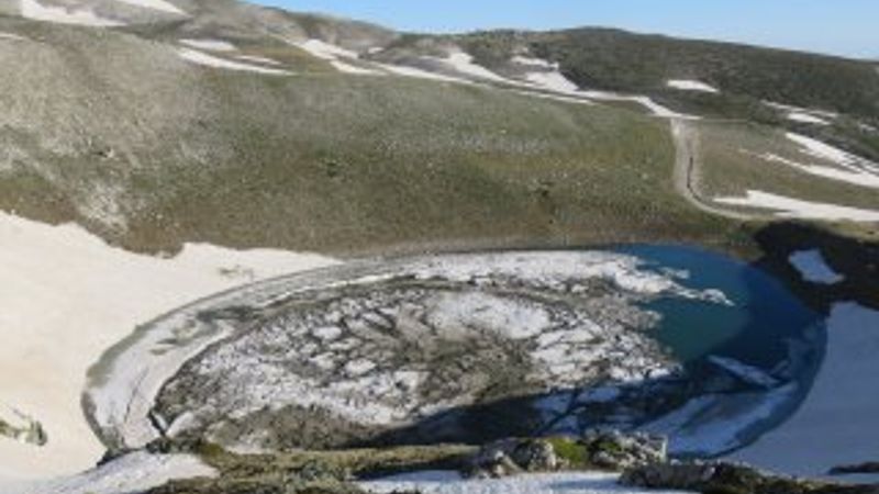 Çığ düşünce buzul olan Kara göl