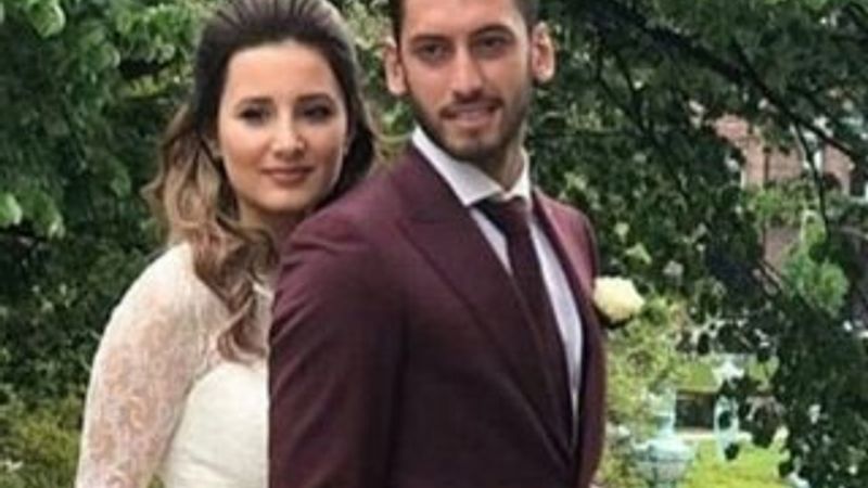 Eşi Hakan Çalhanoğlu'na cevap verdi