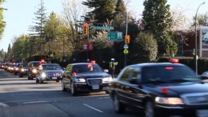 Kanada Başbakanı'nın dev konvoyu