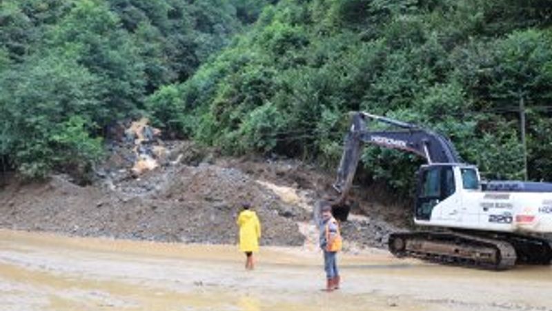 Rize'deki sel havadan görüntülendi