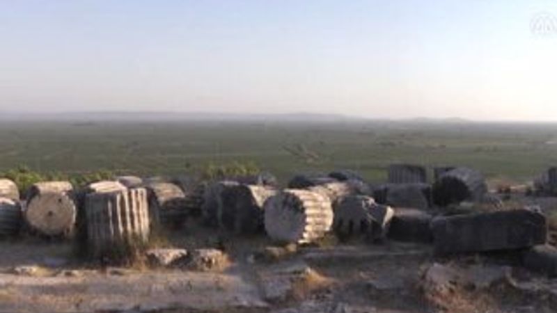 Priene Antik Kenti'ne ziyaretçi yoğunluğu