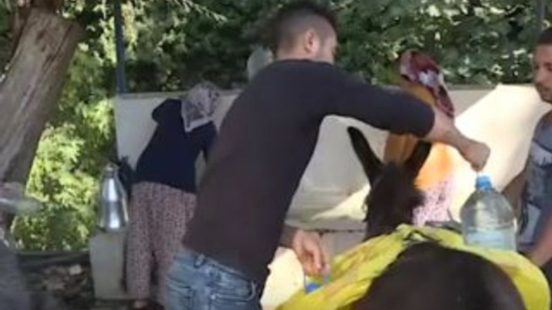 İzmirlilerin susuzluk sorununa eşekli çözümü