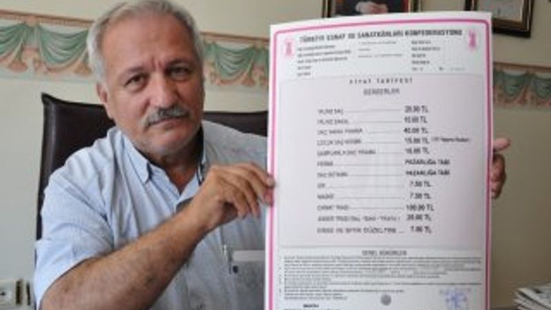 Manisa'da berberler zam yaptı