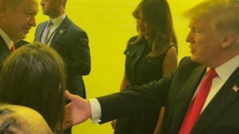 Erdoğan, Trump'la görüştü