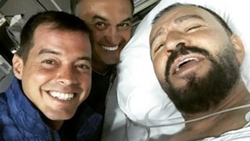 Mustafa Topaloğlu'nun hastaneden ilk fotoğrafı