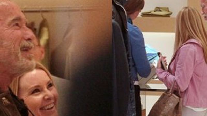 Schwarzenegger sevgilisiyle alışverişte