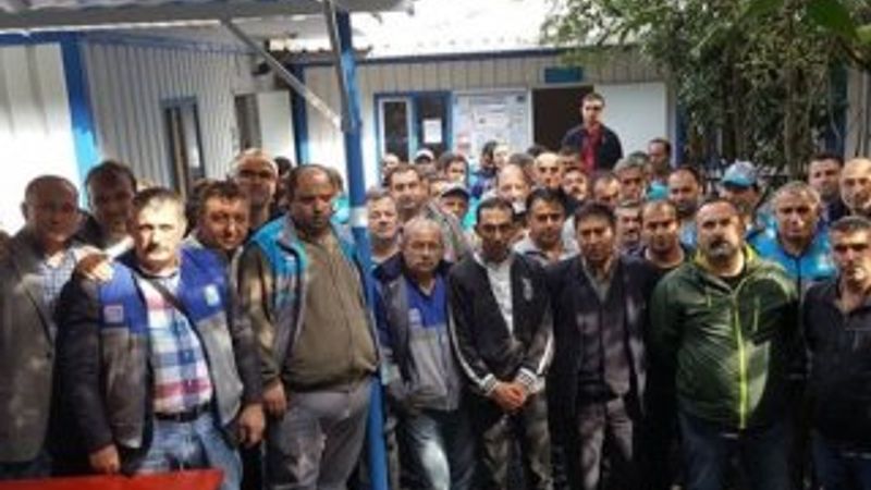 Beşiktaş Belediyesi işçileri iş bıraktı