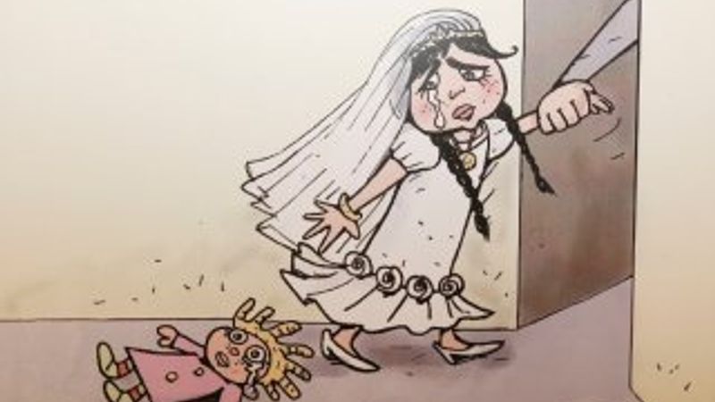 Kadın sorunu çizgilerle anlatıldı