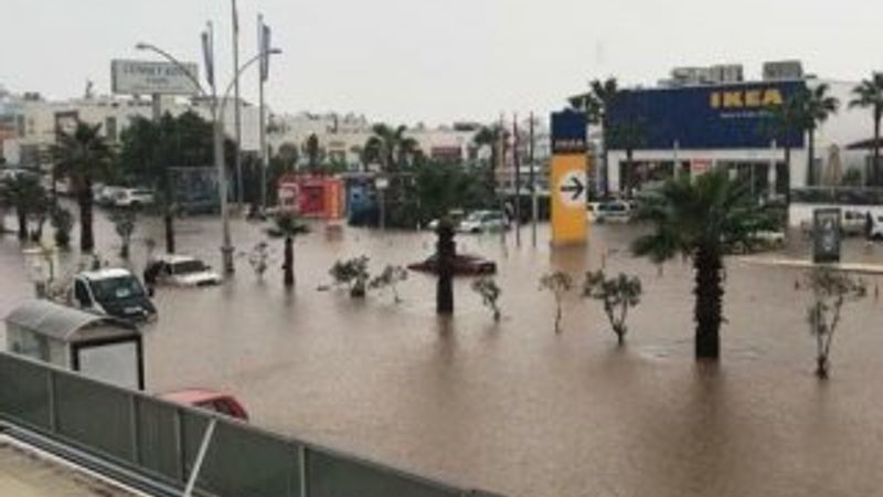 Bodrum'da aşırı yağış