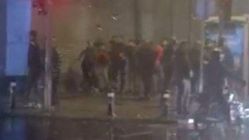 Sürücüye meydan dayağı kamerada