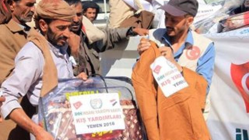 İHH Yemenli ailelere kış yardımı yaptı