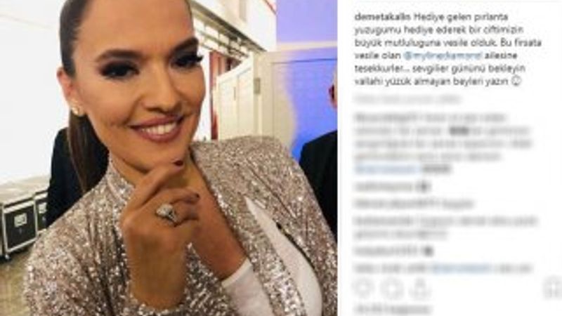 Demet Akalın hayranına pırlanta yüzük verdi