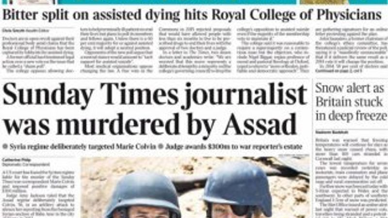 Uluslararası basında dünya manşetleri