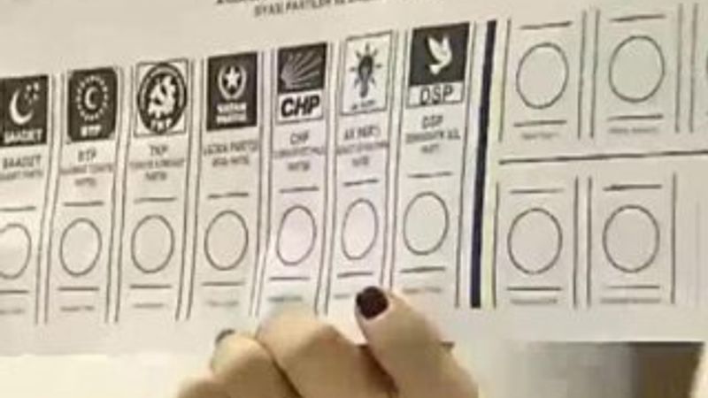 Yerel seçimde kullanılacak oy pusulası