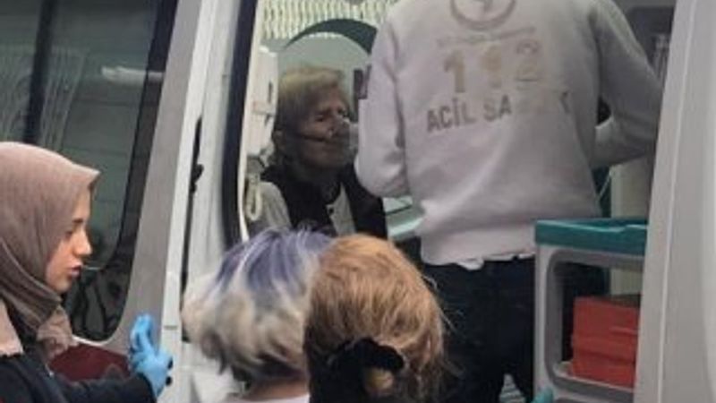 Yangında mahsur kalan kadın ve kedisinin zor anları