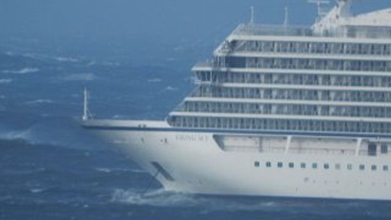 Norveç'te sürüklenen geminin içinden görüntüler