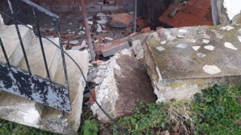 Fatsa’da heyelan nedeniyle evler boşaltıldı