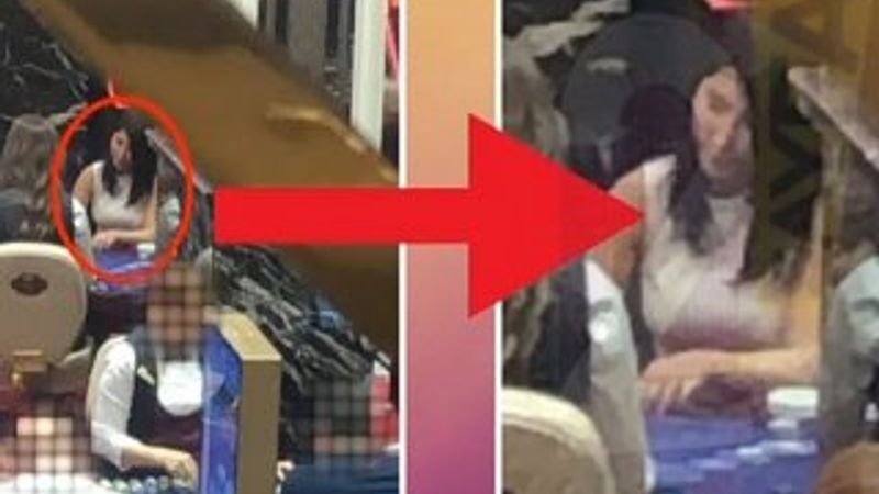 Hande Yener kumar masasında