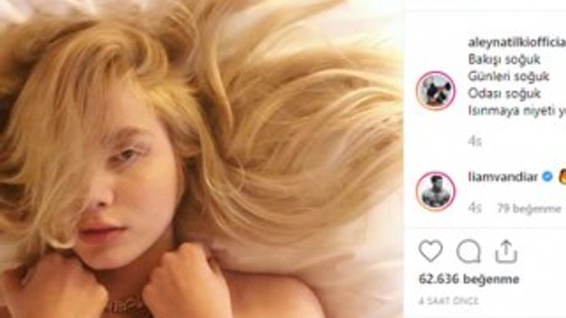 Aleyna Tilki yatakta poz verdi