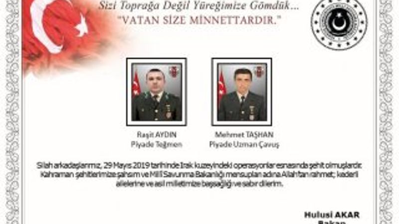 Pençe Harekatı'nda şehit olan askerlerin kimlikleri belli oldu