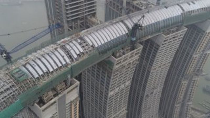 Çin, yatay gökdelenin inşaatında sona yaklaştı