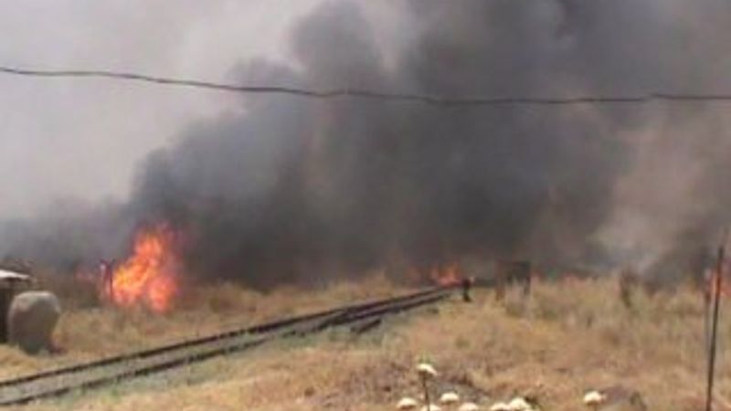 Sınırda çıkan yangın söndürüldü