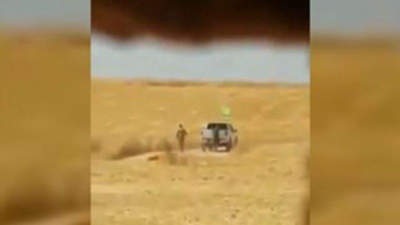 Teröristler arazileri ateşe verirken görüntülendi