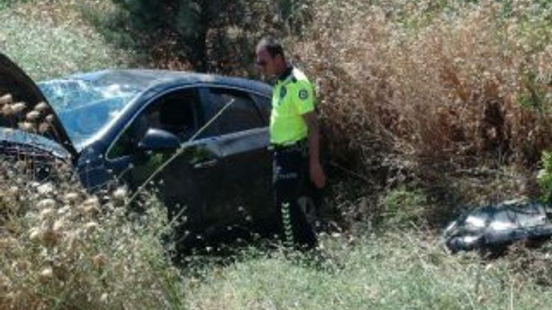 Kilis’te otomobil şarampole uçtu