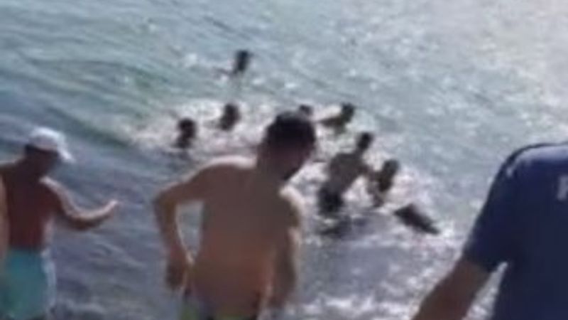 İstanbul'da denizde boğulan çocuk kamerada