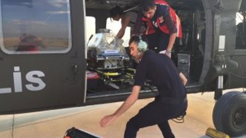 Van'da polis helikopteri Aydan bebek için havalandı