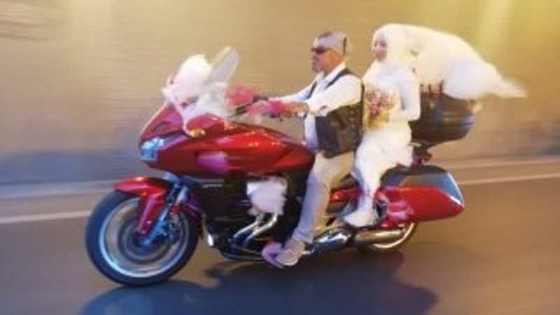 Kayseri'de 100 motorlu düğün konvoyu