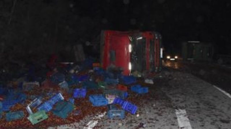 Kütahya'da iki kamyon kafa kafaya çarpıştı