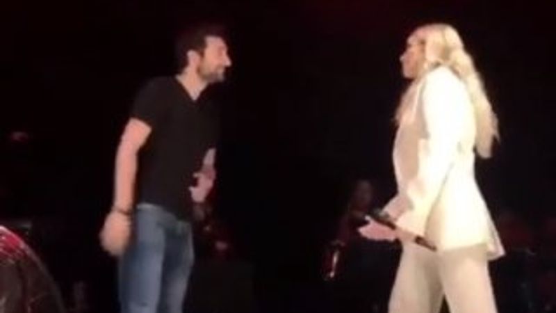 Gülşen'in hayranı kendisini sahneye attı