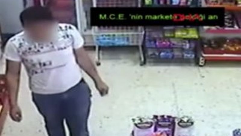 Gaziantep'te sigara hırsızlığı kamerada