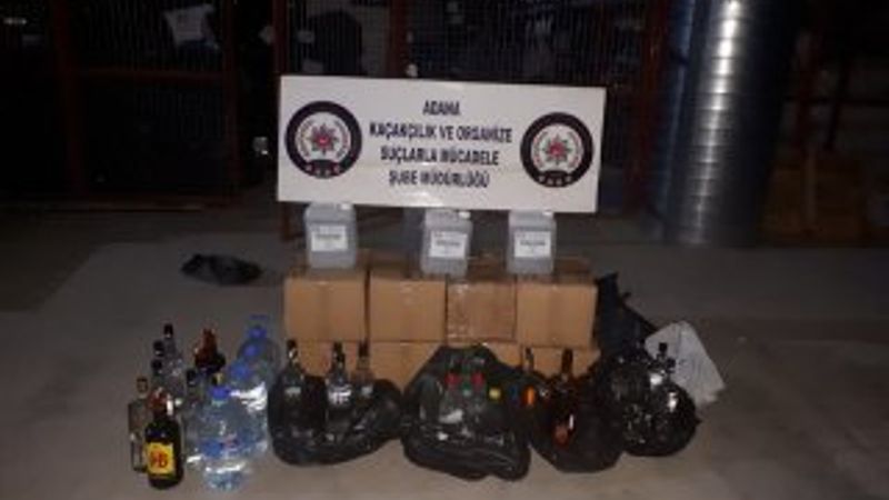 Adana'da 2 ton etil alkol ele geçirildi